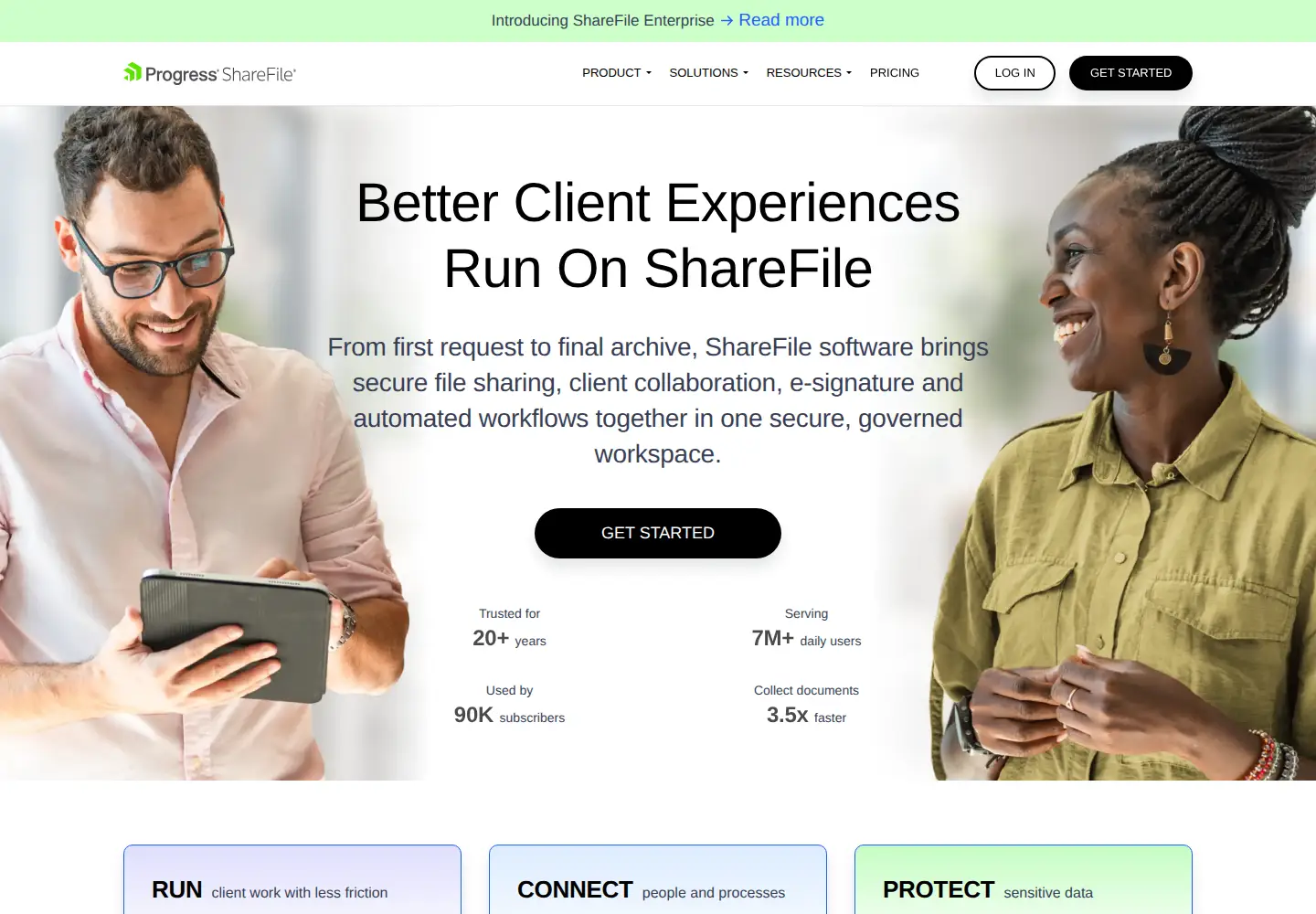 Screenshot of sharefile.com