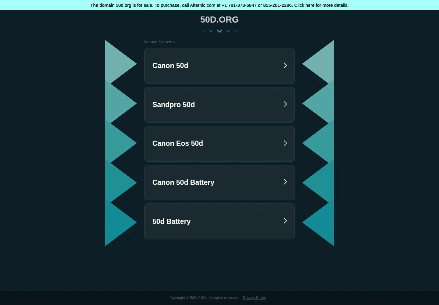 Screenshot of 50d.org
