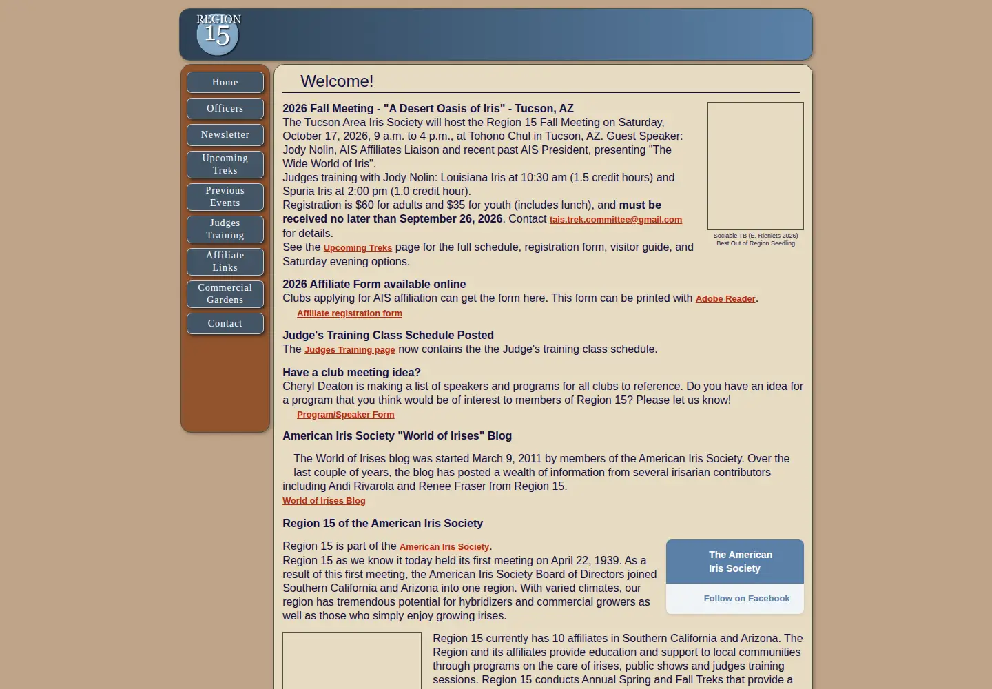 Screenshot of region15ais.org