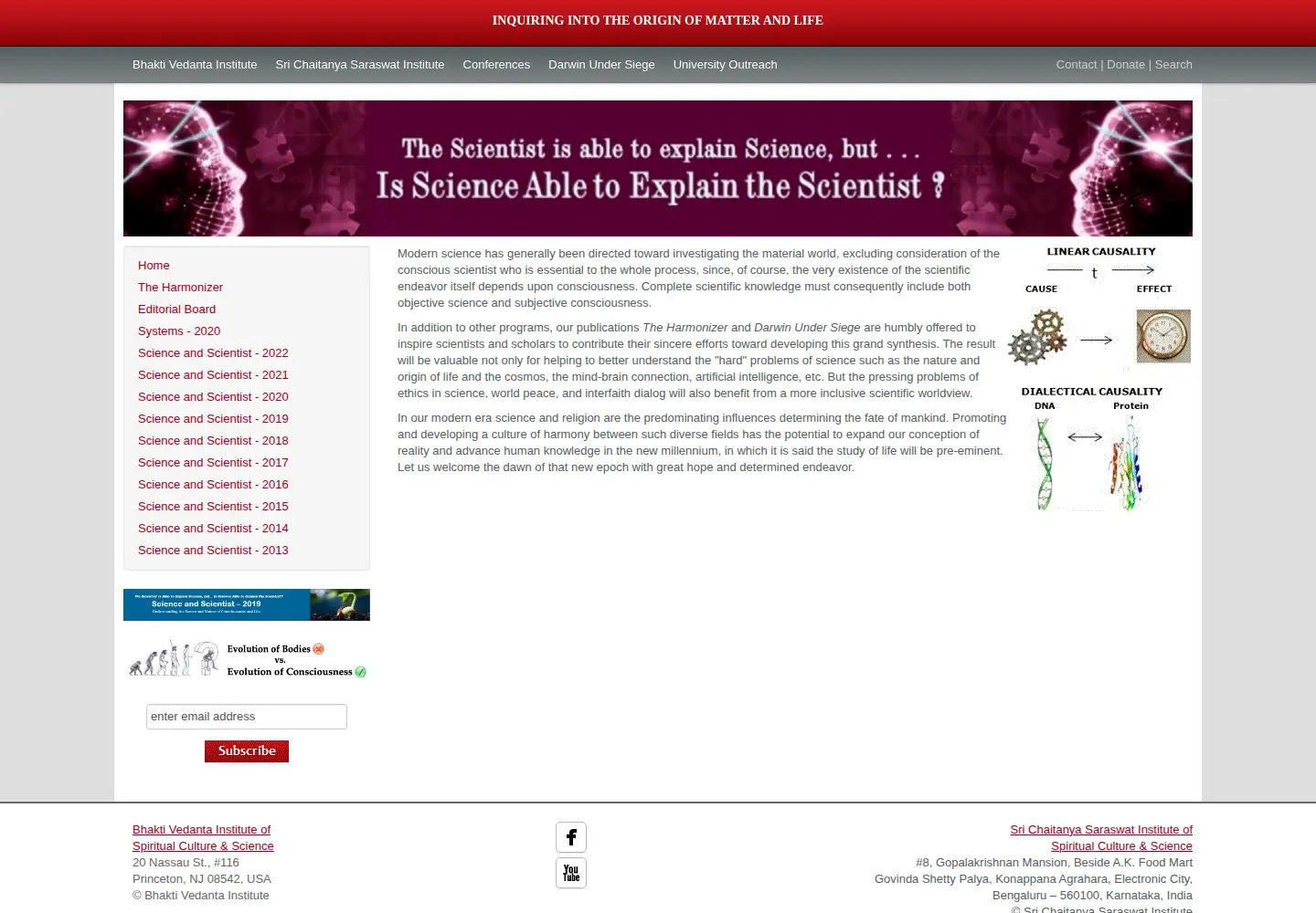 Screenshot of scienceandscientist.org