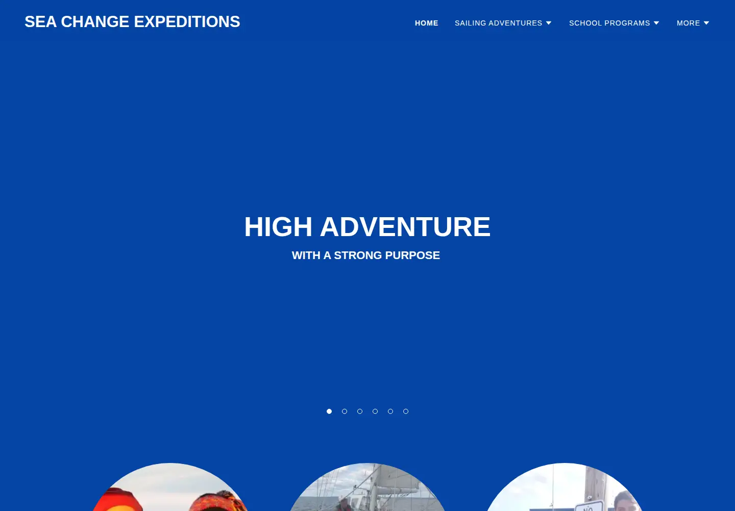 Screenshot of seachangeexpeditions.org