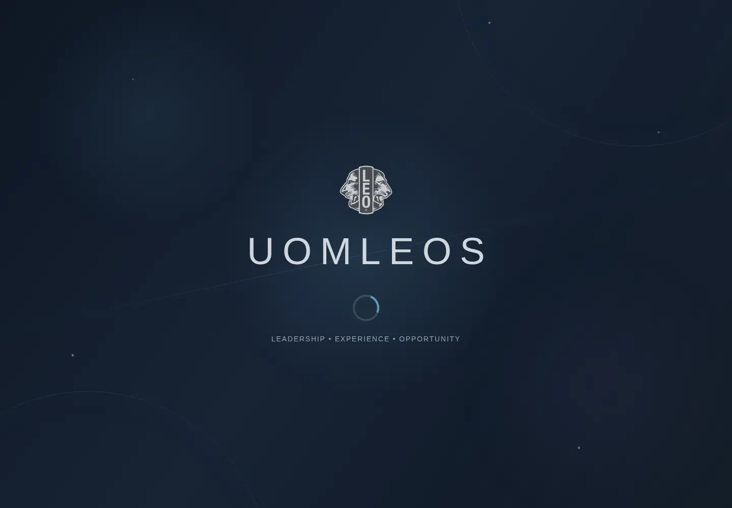 Captured homepage of uomleos.org in the current scan