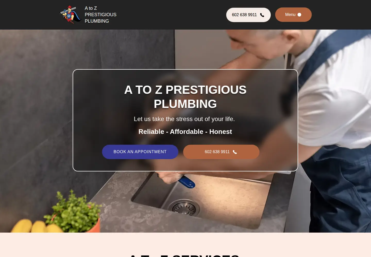 Captured homepage of atozprestigious.com in the current scan