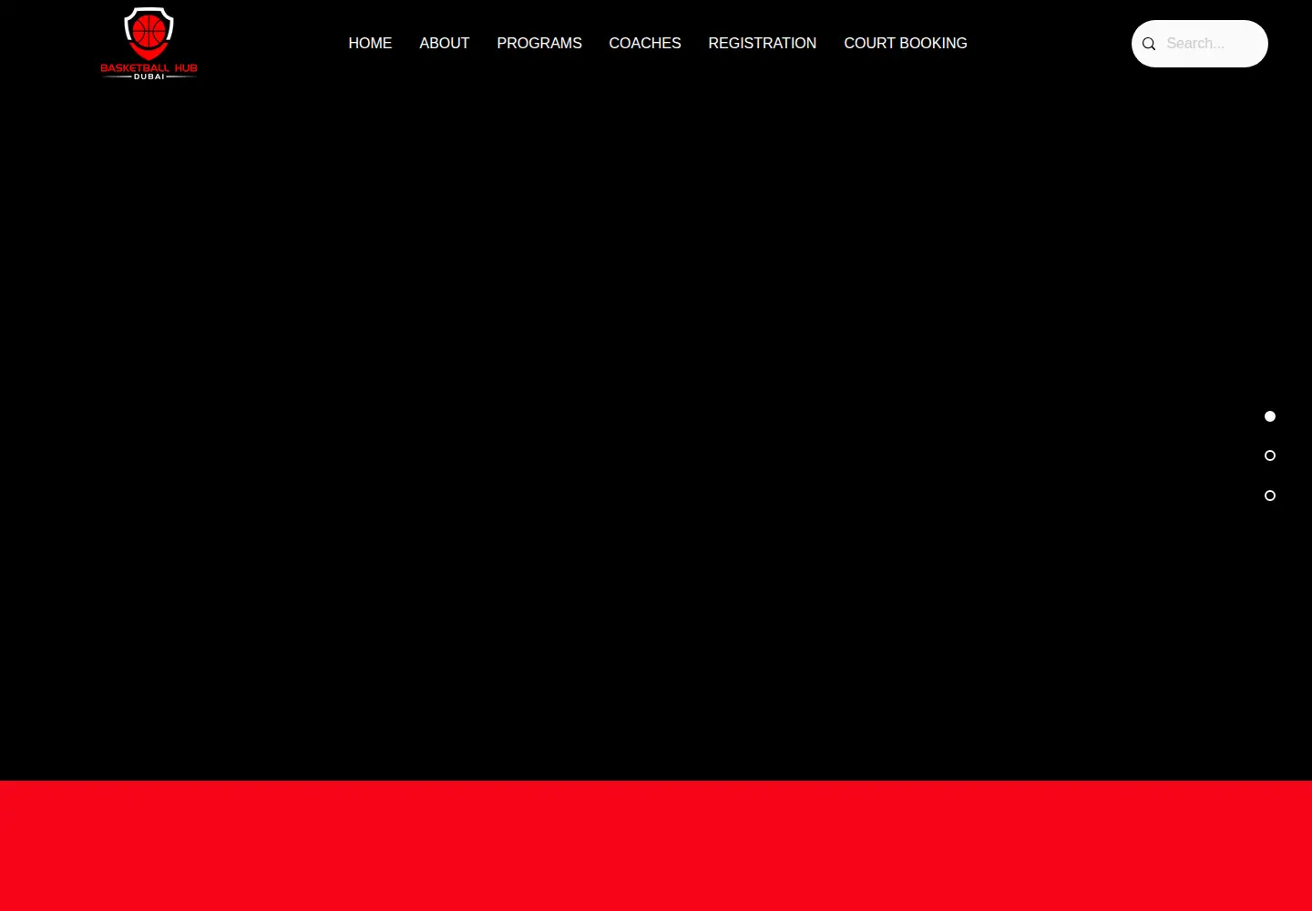 Captured homepage of basketballhubdubai.com in the current scan