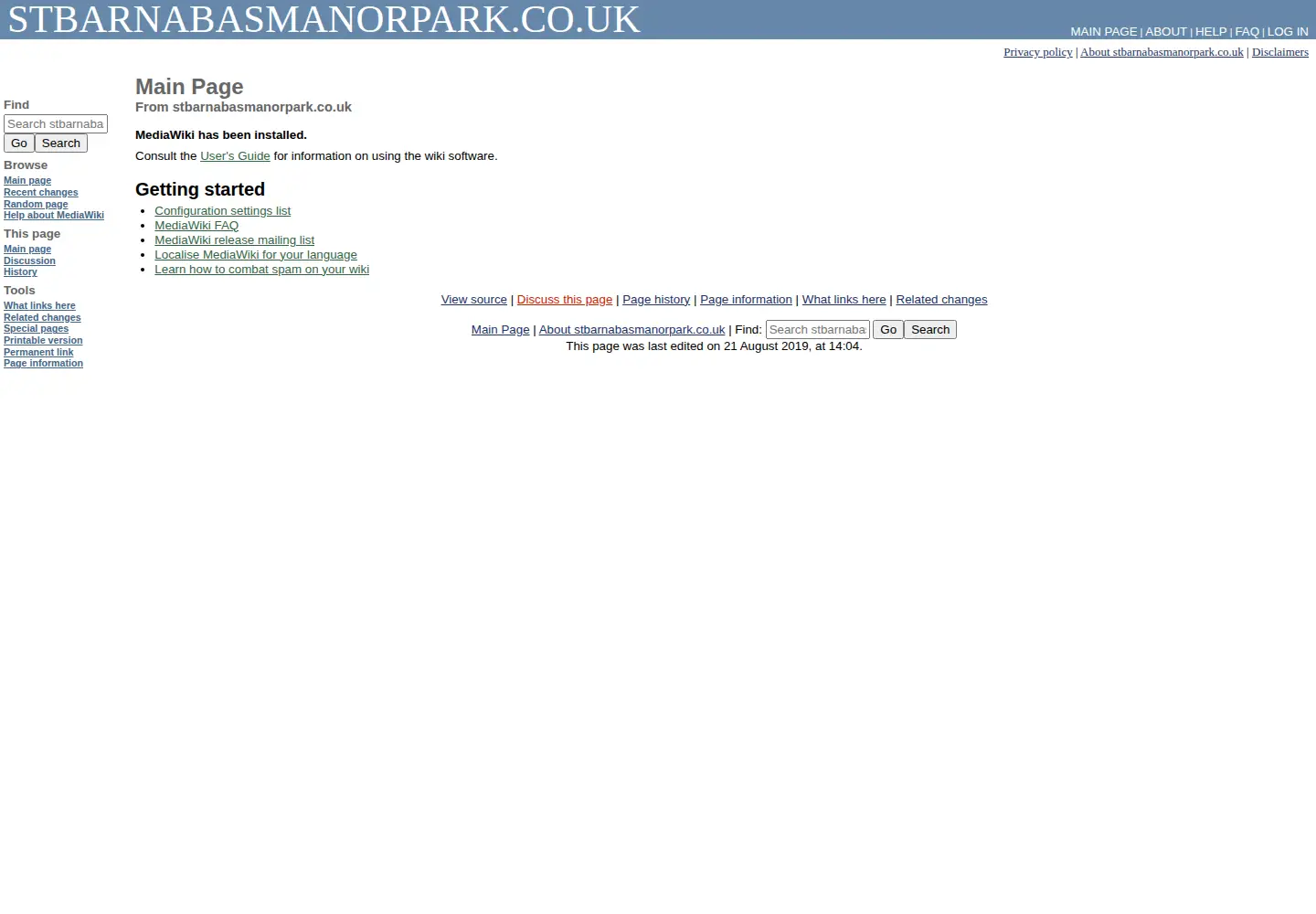 Screenshot of stbarnabasmanorpark.co.uk