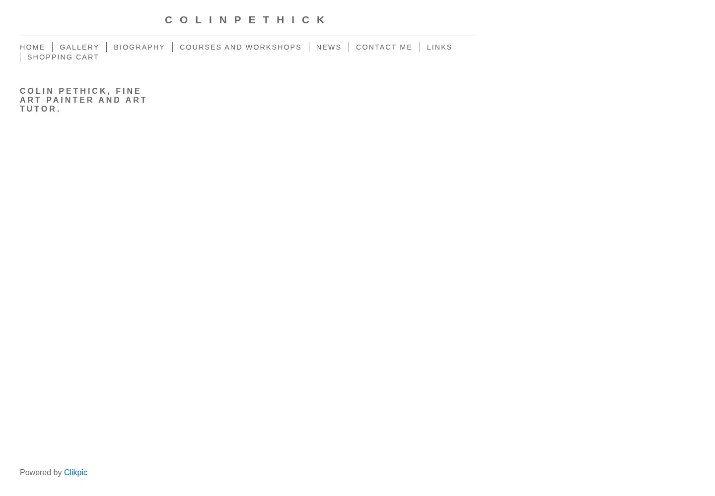 Screenshot of colinpethick.com