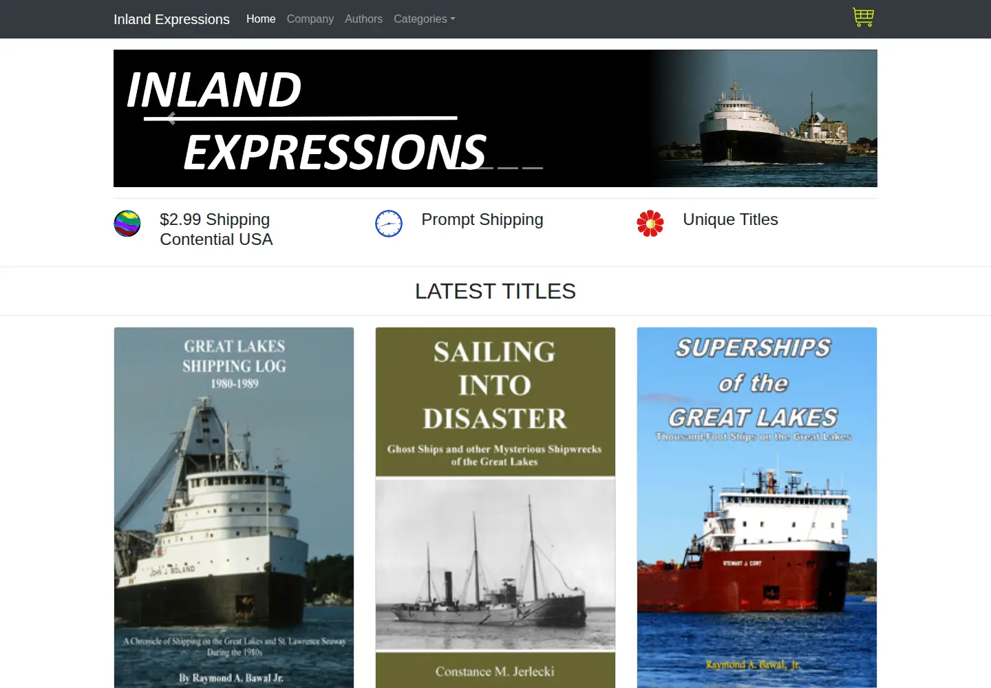 Screenshot of inlandexpressions.com