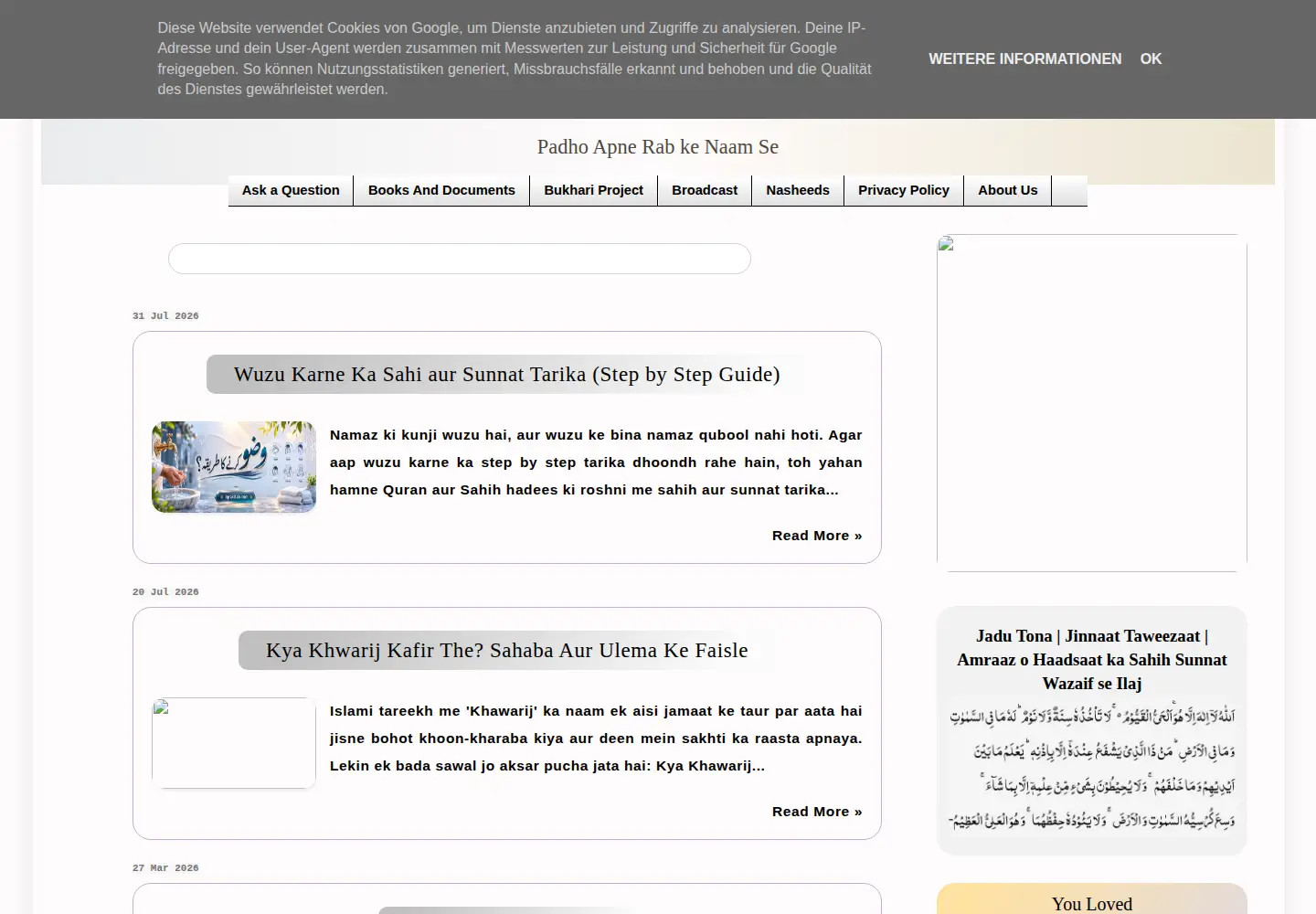 Screenshot of iqrakitab.com