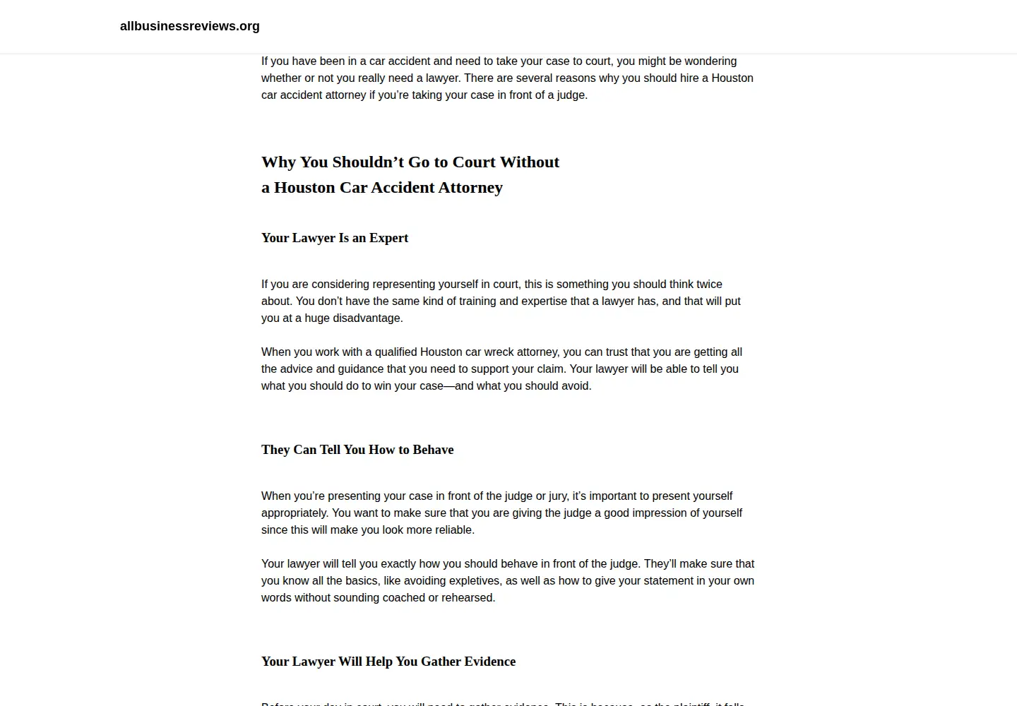 Screenshot of allbusinessreviews.org