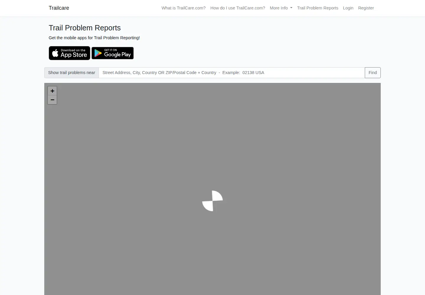 Screenshot of trailcare.com