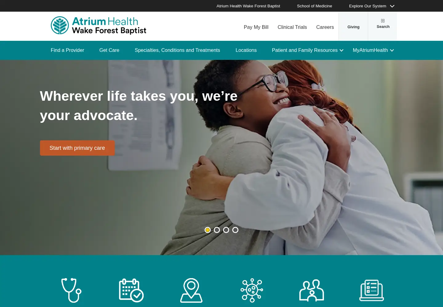 Screenshot of wakehealth.edu