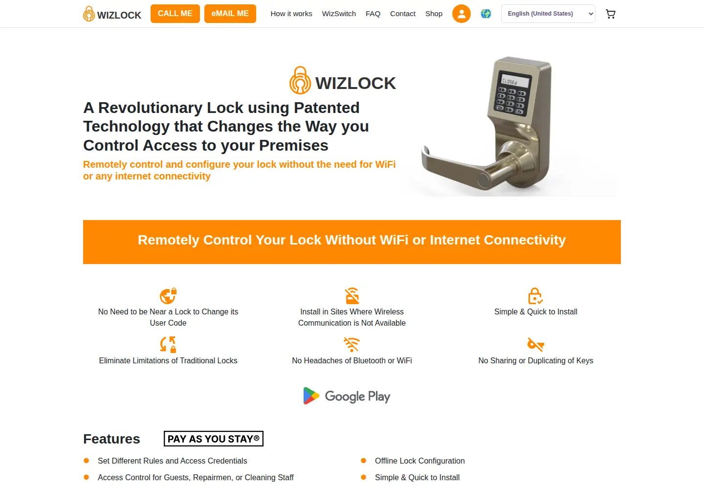 Screenshot of wizlock.com