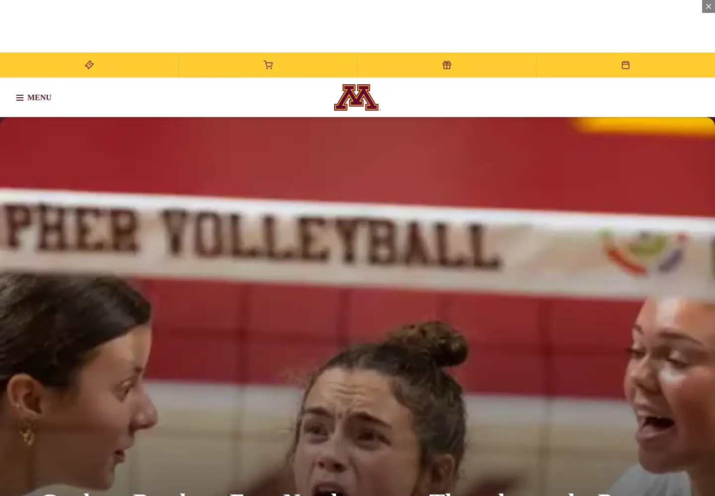 Screenshot of gophersports.com