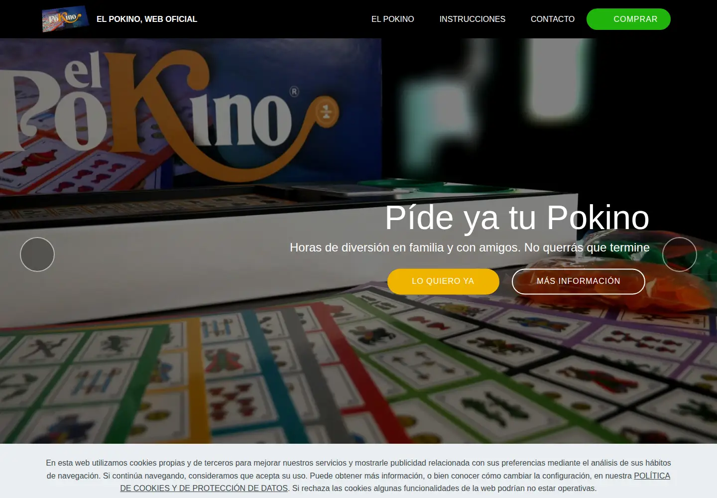 Captured homepage of elpokino.es in the current scan