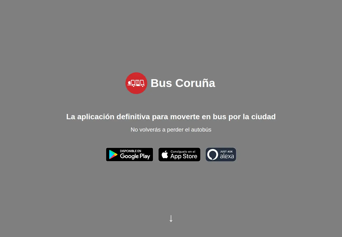 Captured homepage of buscoruna.eu in the current scan