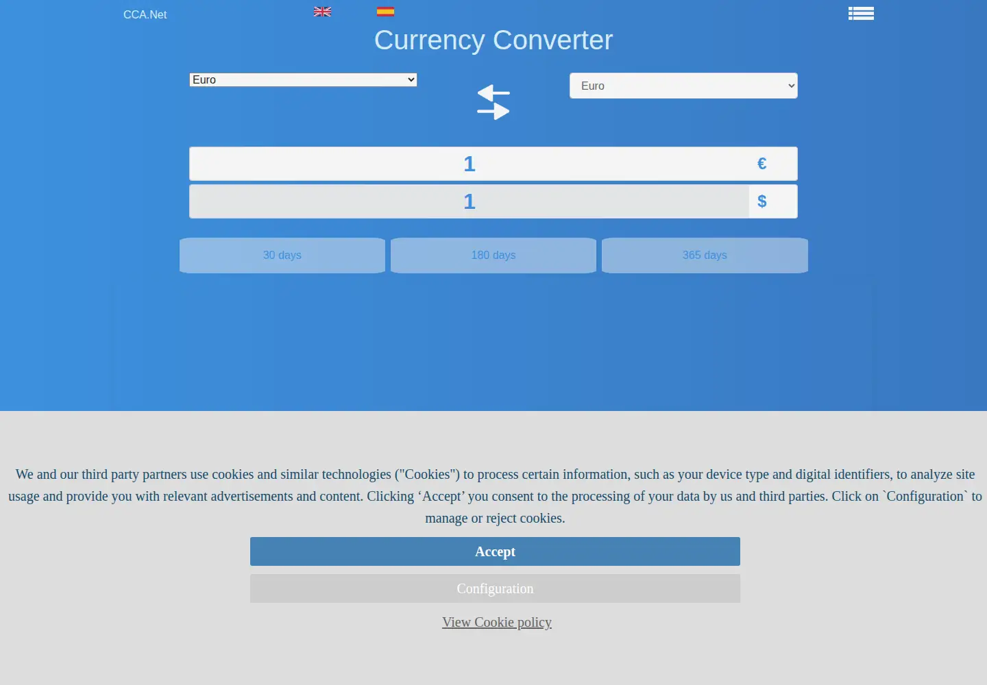 Screenshot of currencyconverterapps.net