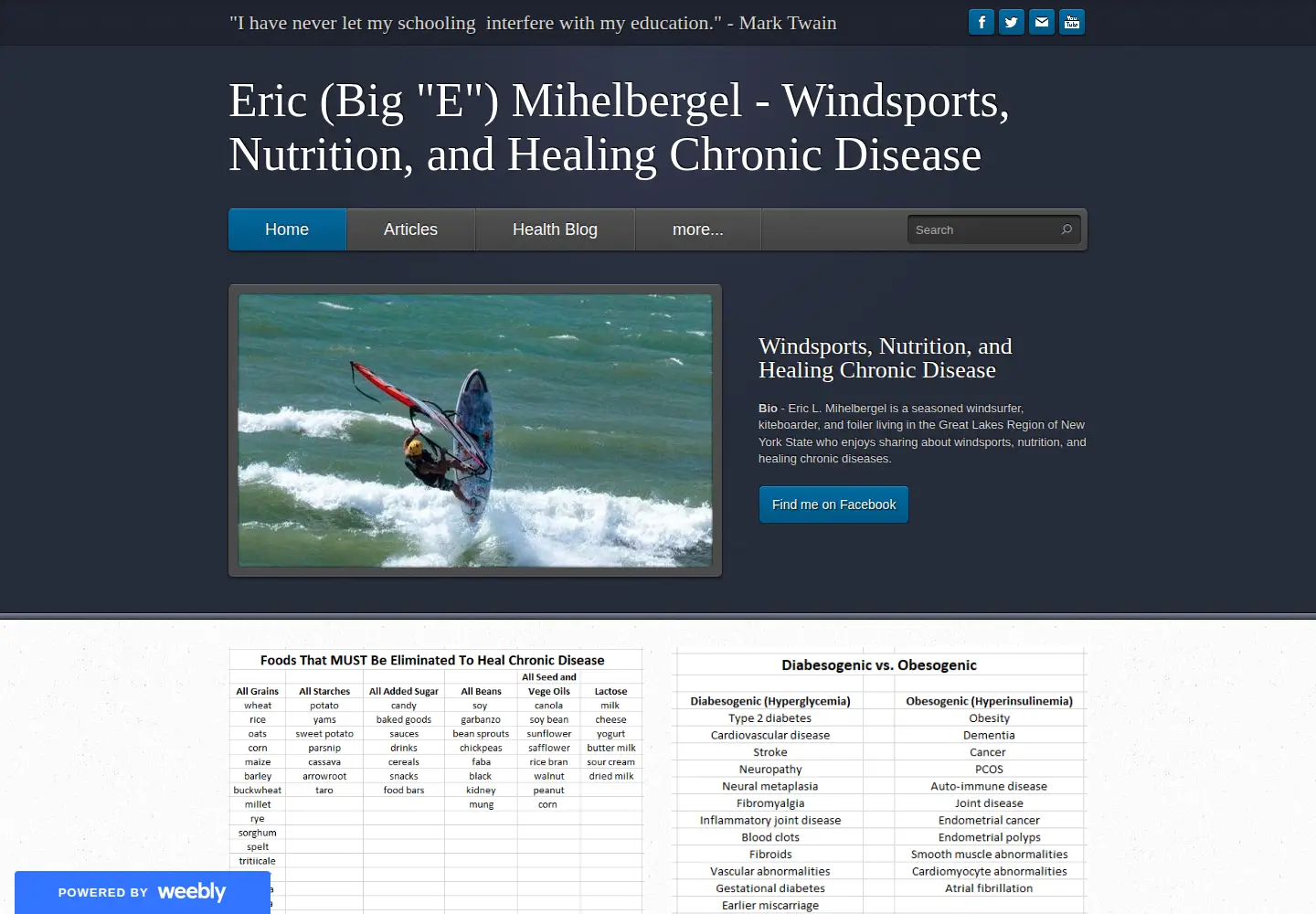 Screenshot of ericthebige.net