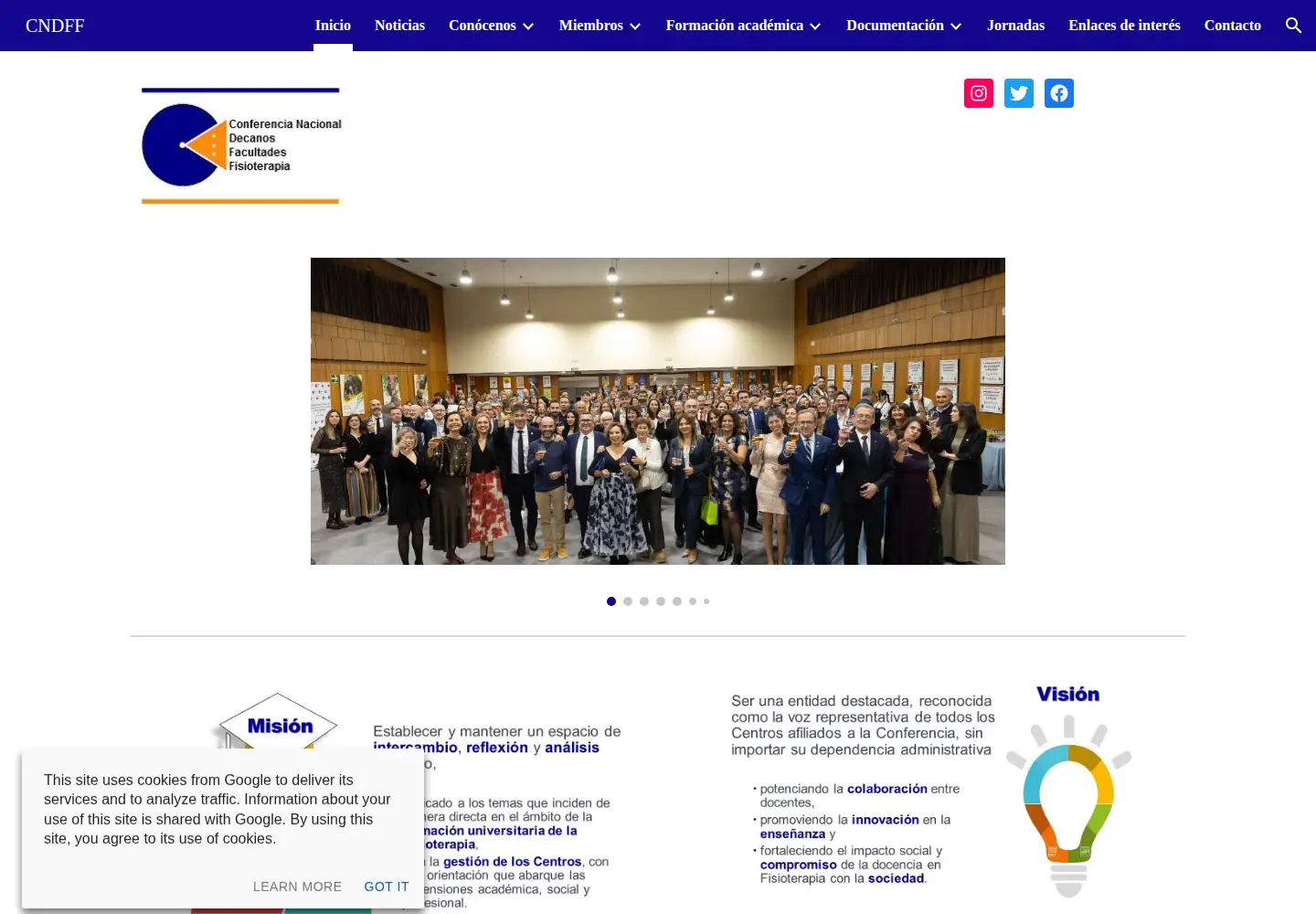 Captured homepage of cndff.org in the current scan