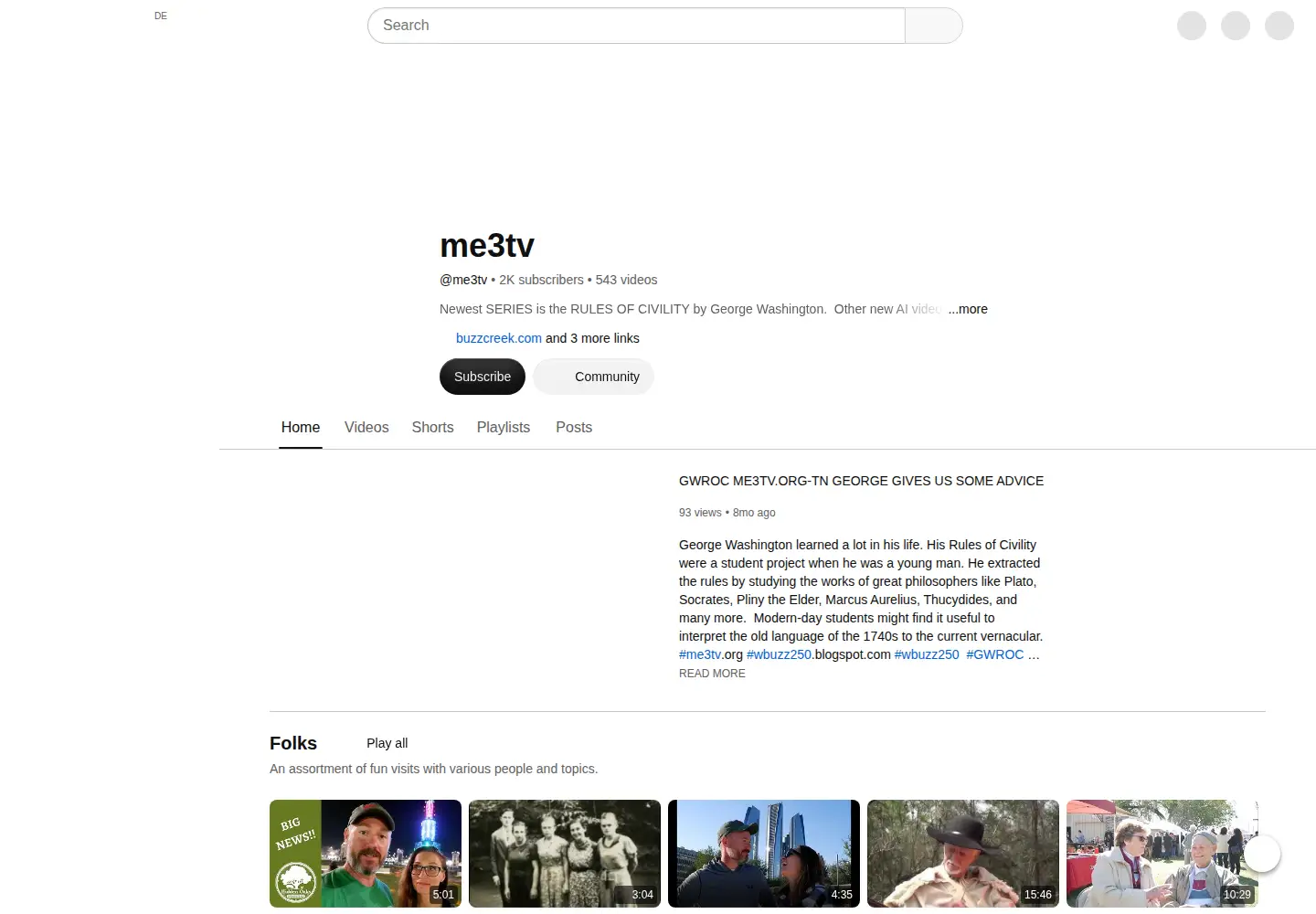 Screenshot of me3tv.org