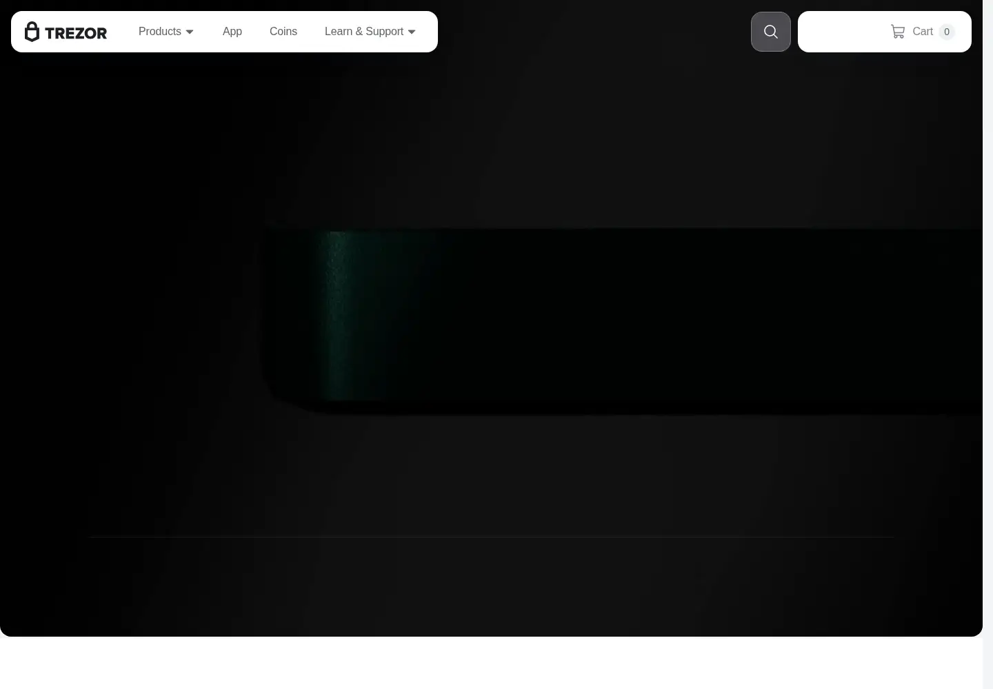 Screenshot of trezor.io