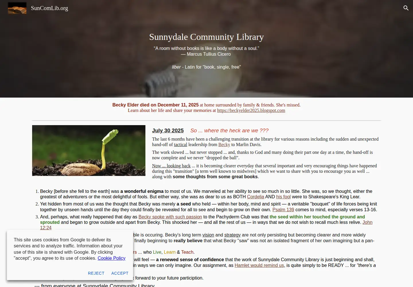 Screenshot of suncomlib.org