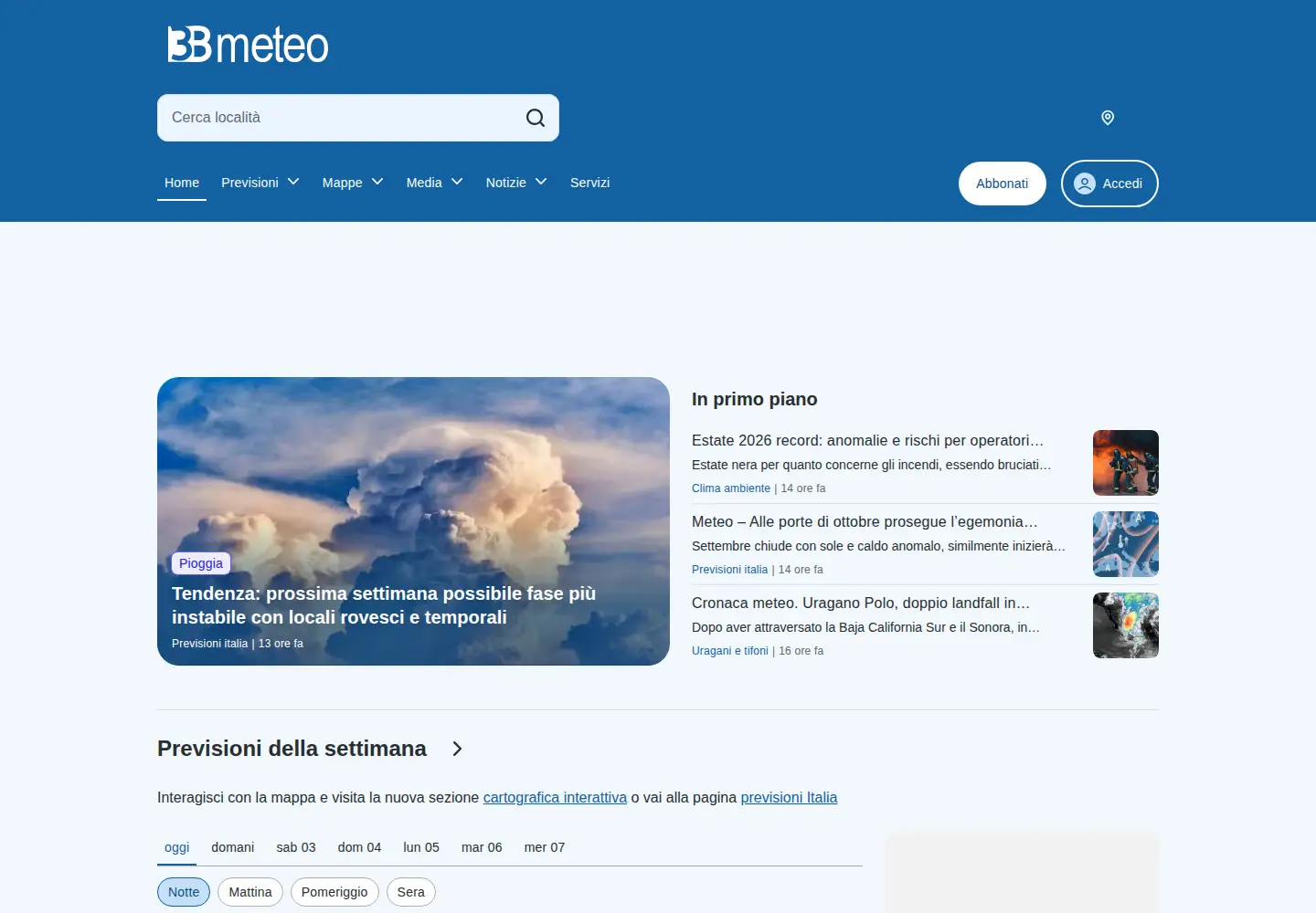 Screenshot of 3bmeteo.com