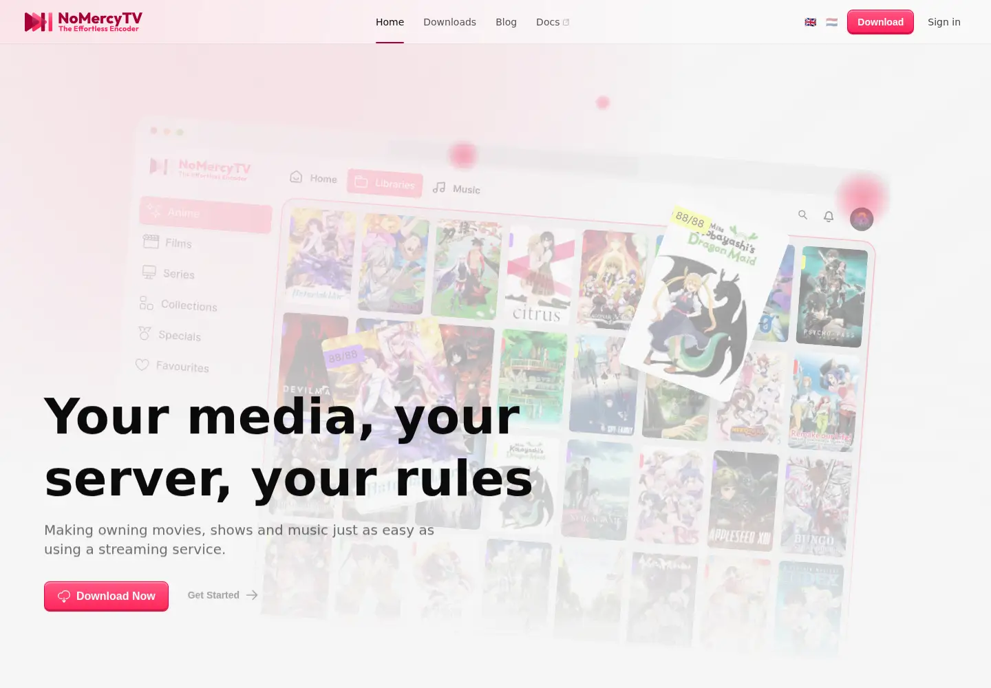 Screenshot of nomercy.tv