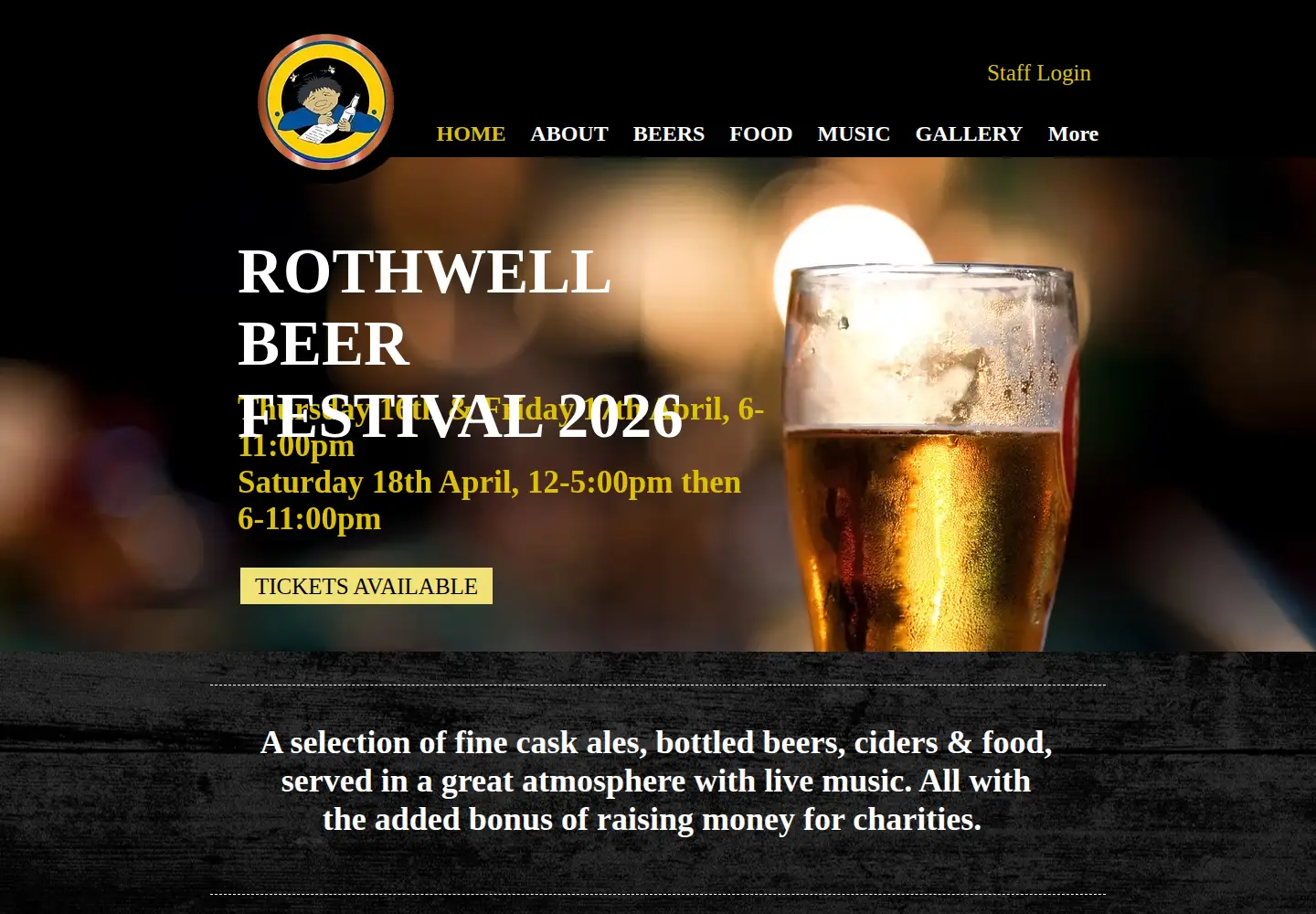 Captured homepage of rothwellbeerfestival.co.uk in the current scan
