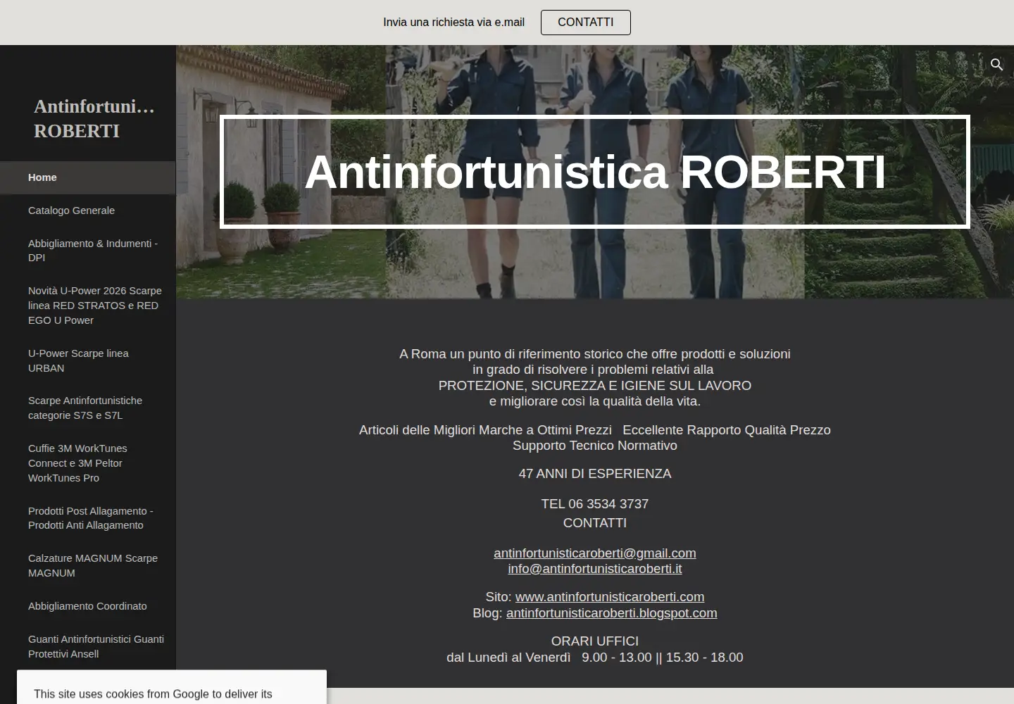 Screenshot of antinfortunisticaroberti.com