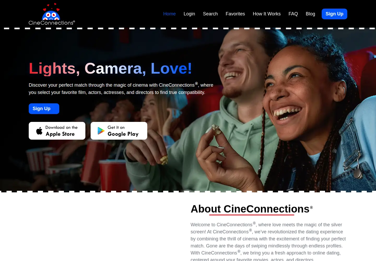 Screenshot of cineconnections.com