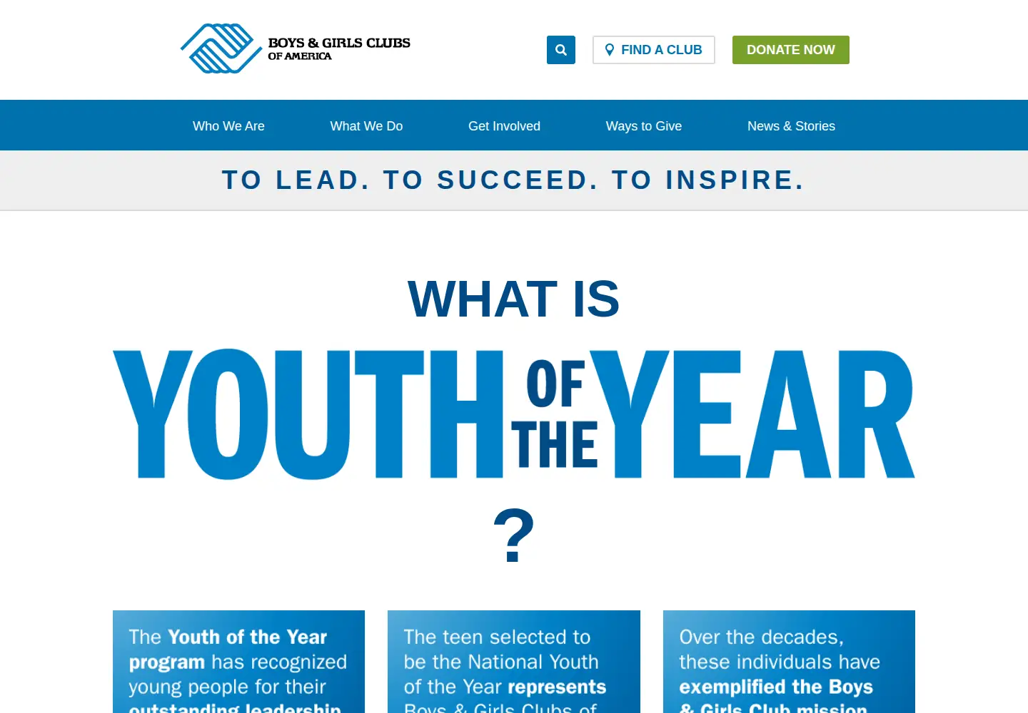 Screenshot of bgca.org