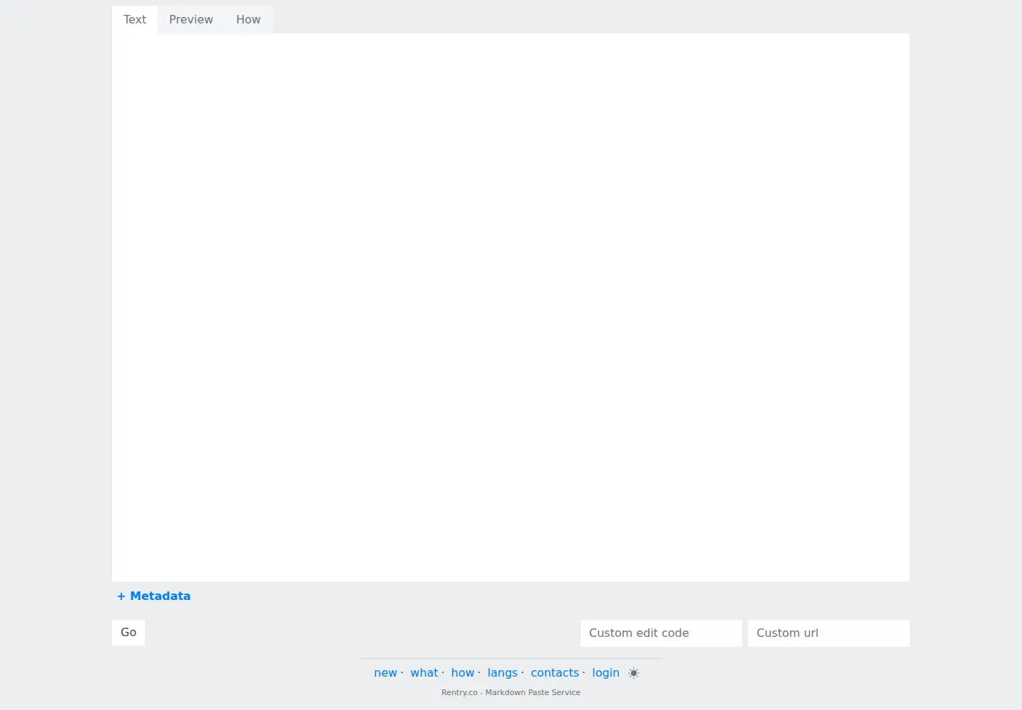 Screenshot of rentry.co