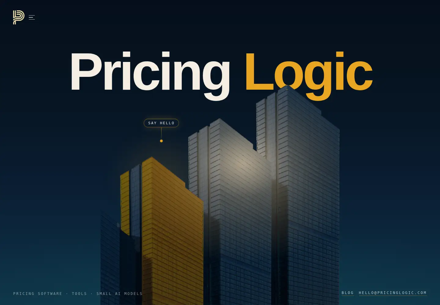 Screenshot of pricinglogic.com