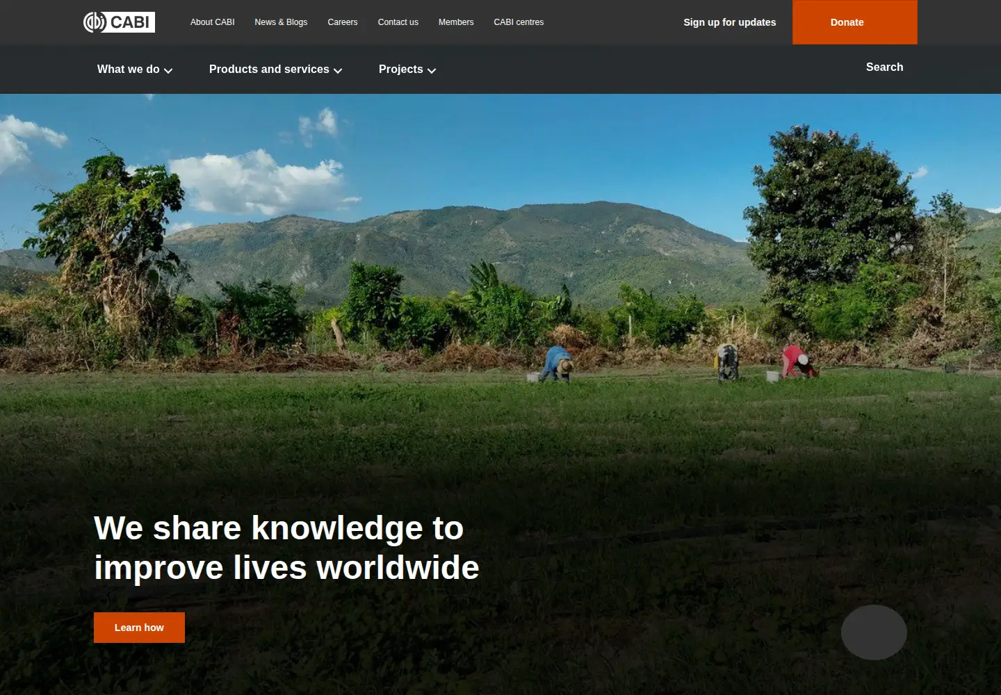 Screenshot of cabi.org