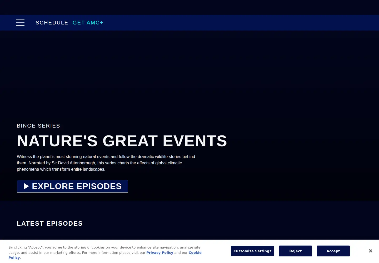 Screenshot of bbcamerica.com