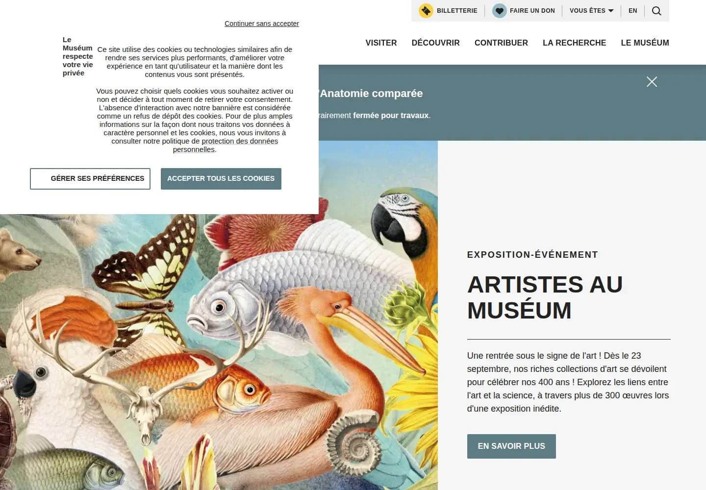 Screenshot of mnhn.fr