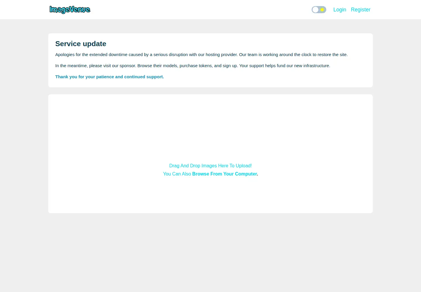 Screenshot of imagevenue.com