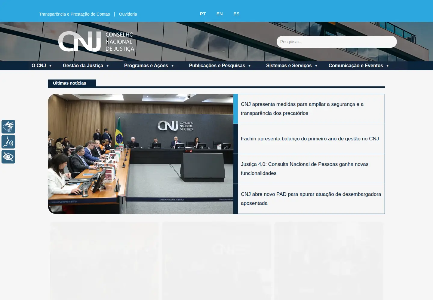 Screenshot of cnj.jus.br