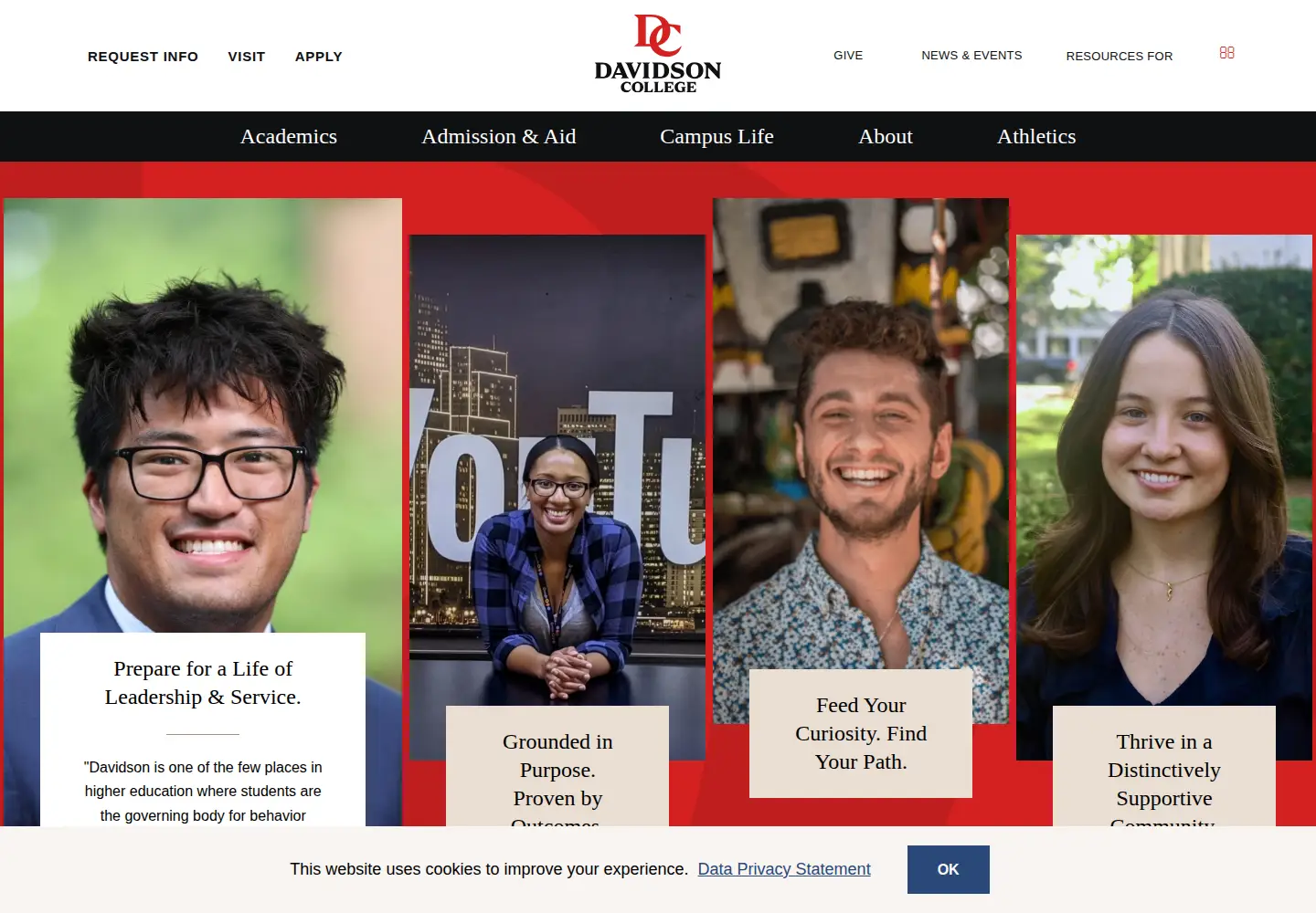 Screenshot of davidson.edu