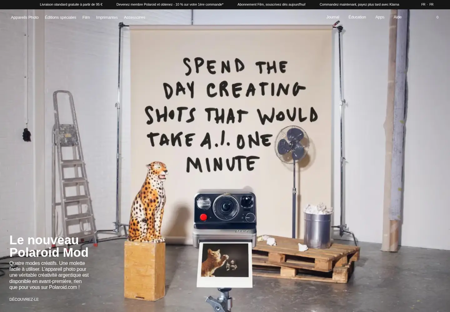 Screenshot of polaroid.com