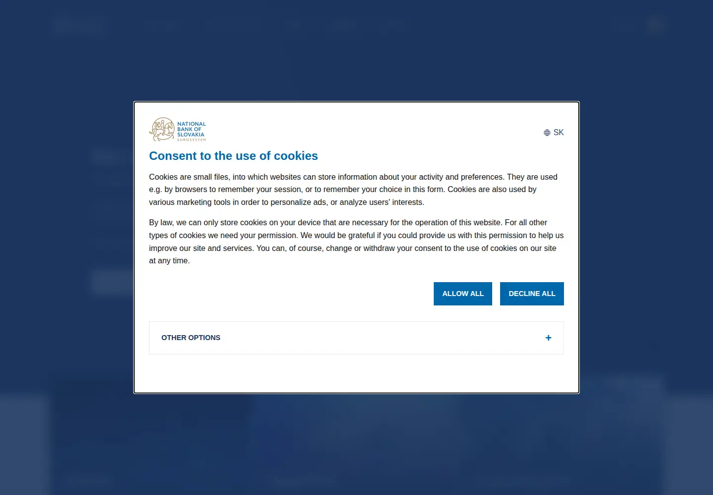 Screenshot of nbs.sk