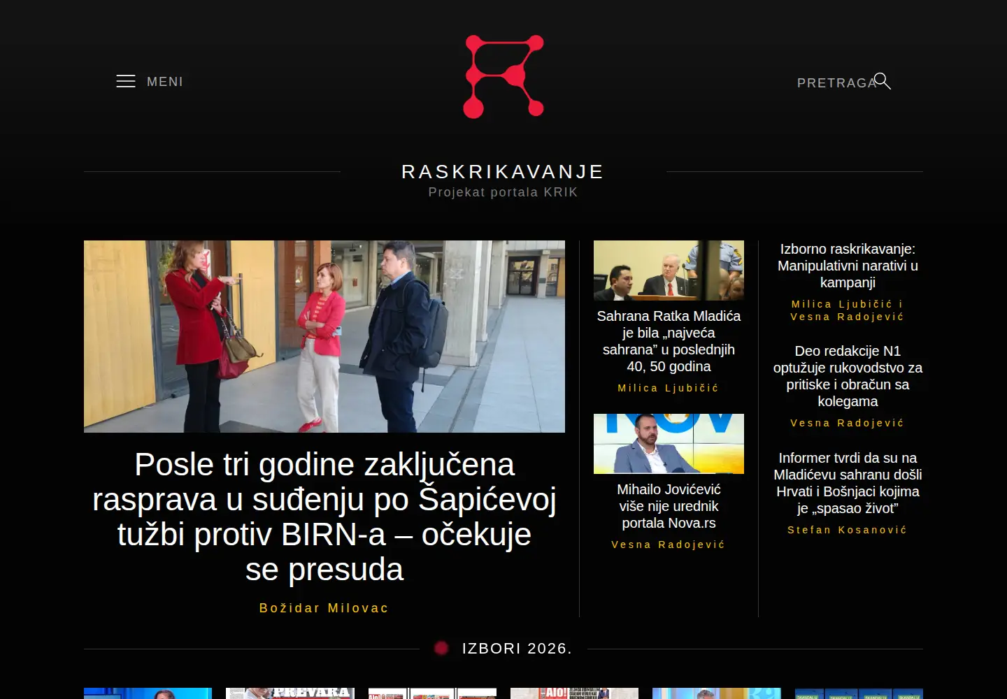Screenshot of raskrikavanje.rs