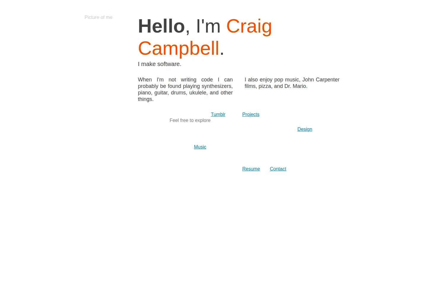 Screenshot of craig.is