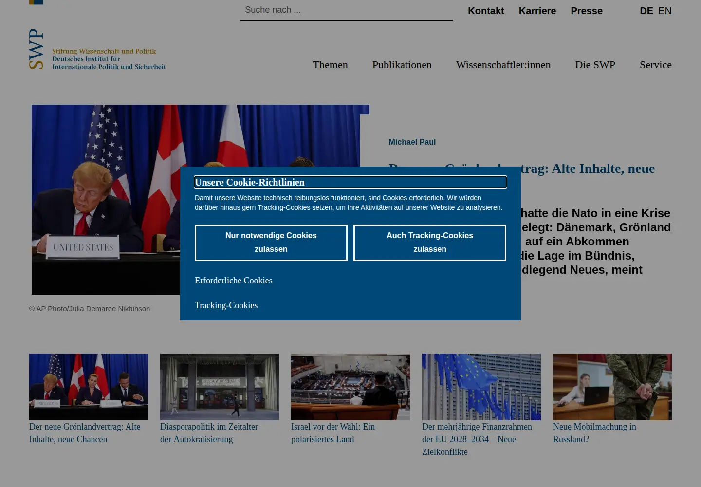 Screenshot of swp-berlin.org