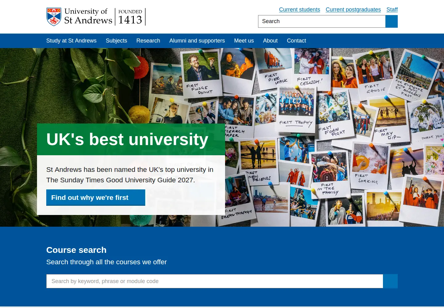 Screenshot of st-and.ac.uk