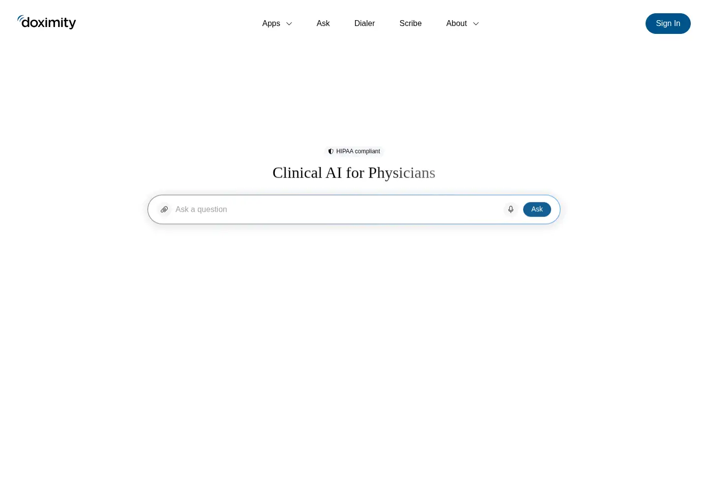 Screenshot of doximity.com