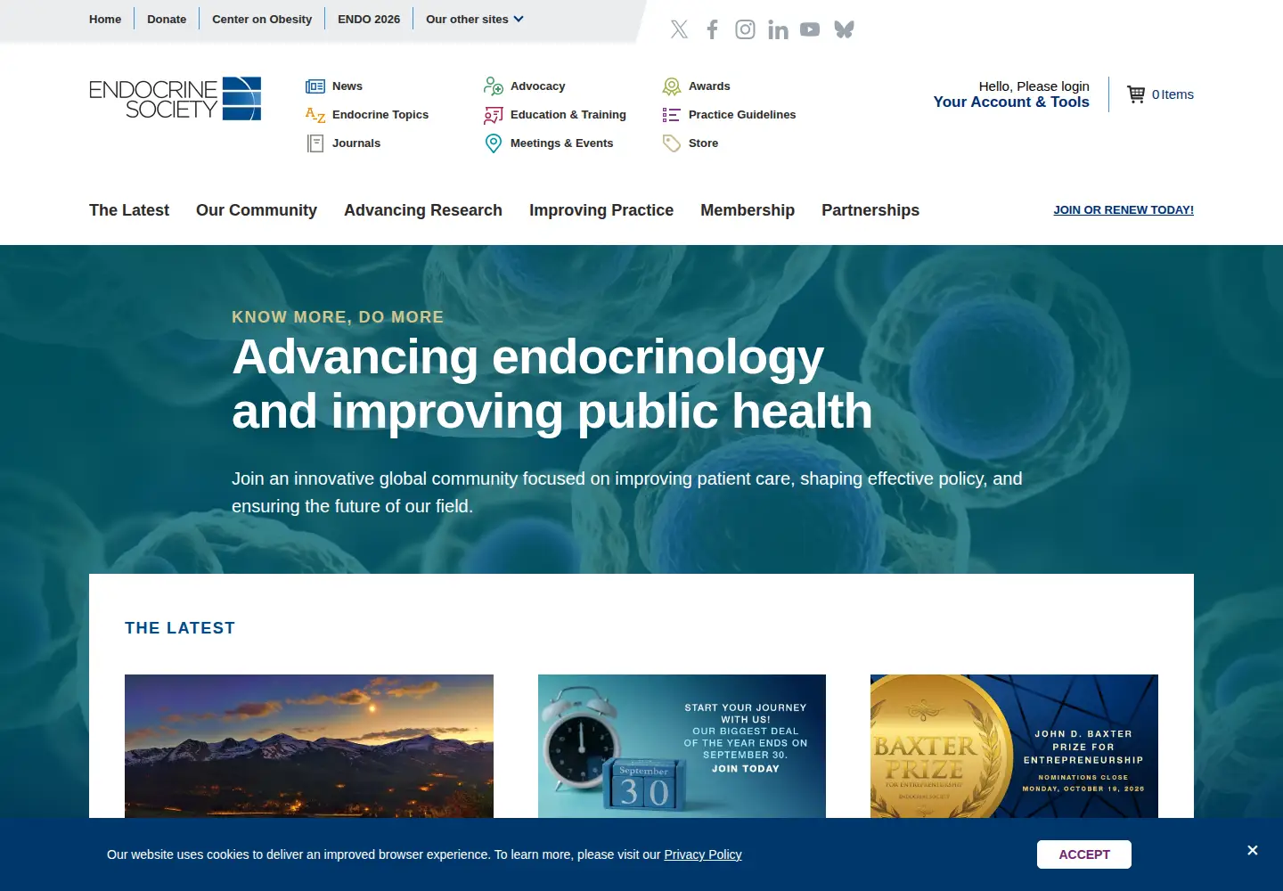 Screenshot of endocrine.org
