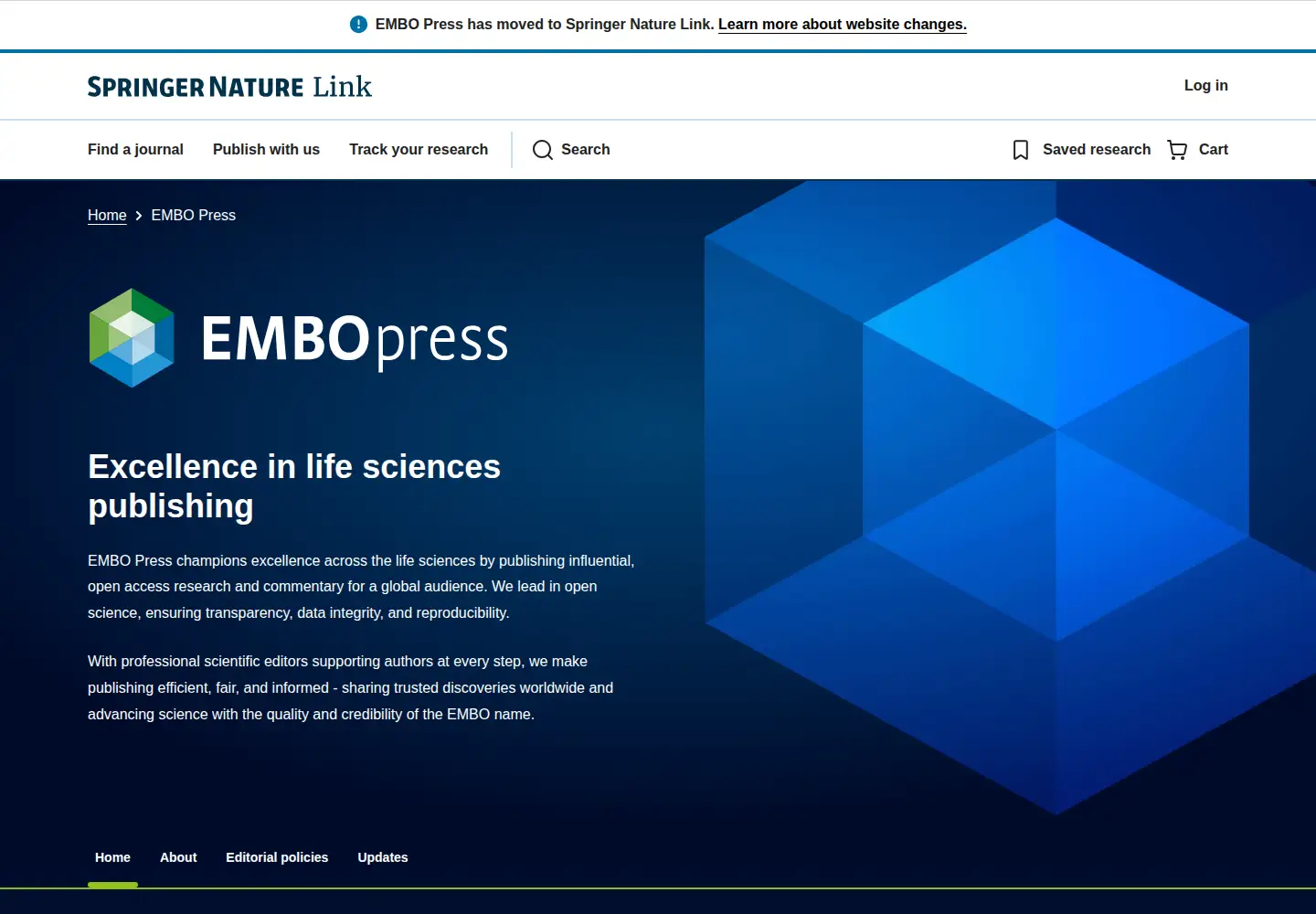 Screenshot of embopress.org