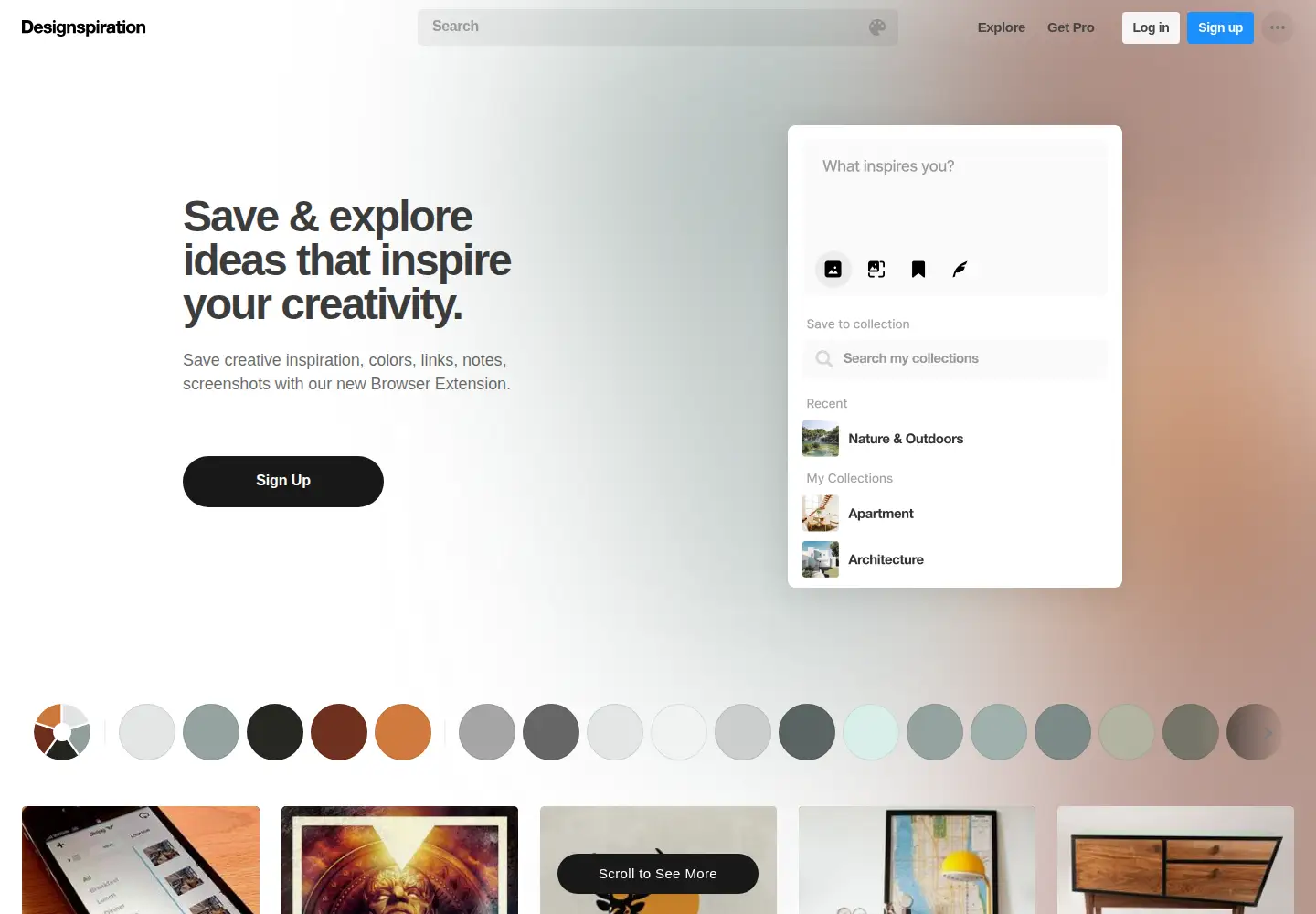Screenshot of designspiration.com