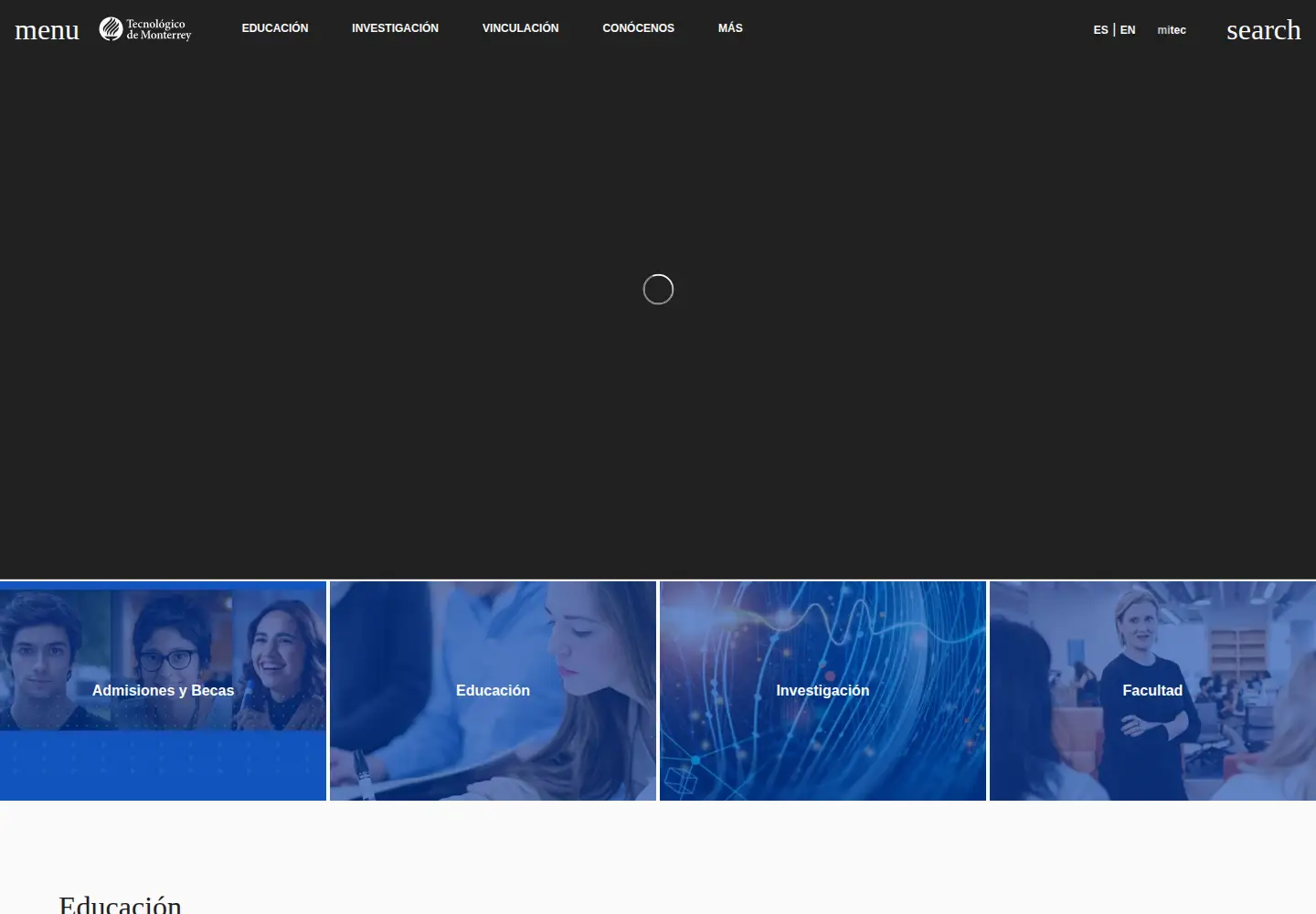 Screenshot of tec.mx